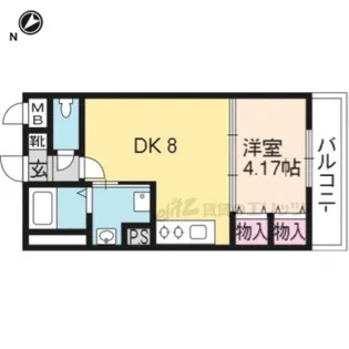 リバーサイド桂 弐番館【2階】の間取り
