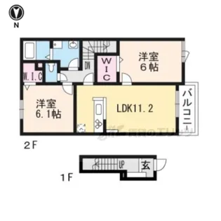 グラード【203号室】の間取り