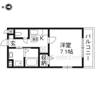 メゾン・ド・きぬかけ【205号室】の間取り