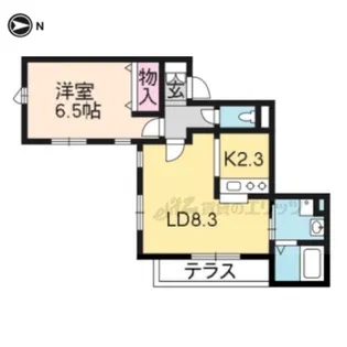 ヘーベルメゾンKATSURA【102号室】の間取り