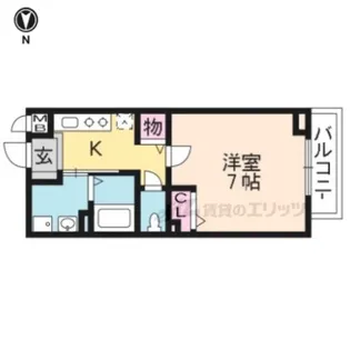 パレス龍大【2階】の間取り