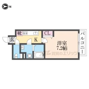 ウィル室町【102号室】の間取り