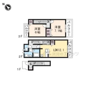 フレンドリー・エデン・B【2階】の間取り