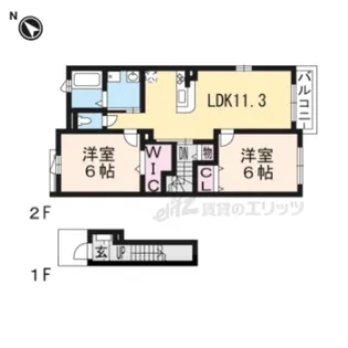 レイクりき?【202号室】の間取り