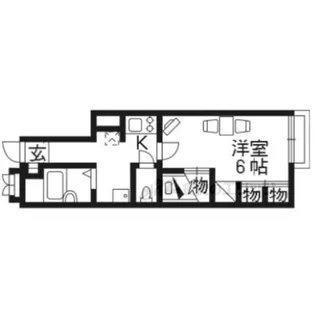 レオパレス宇治川【104号室】の間取り