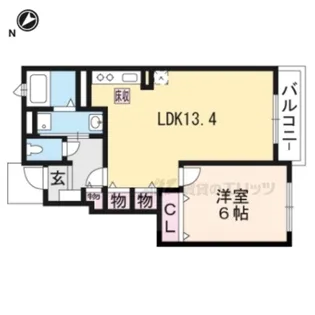 ノイ ナリッシュ b【105号室】の間取り
