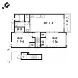 ハーベストガーデン【2階】の間取り