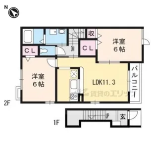 エトワール・フィラント【A201号室】の間取り
