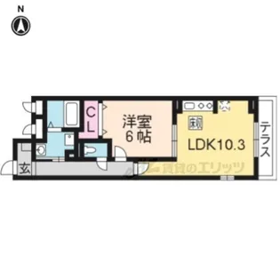 フレイムパークイースト【102号室】の間取り