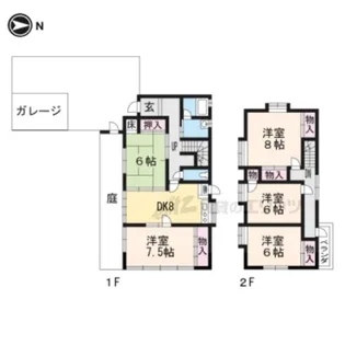 京都府京都市右京区太秦西蜂岡町【一戸建】の間取り