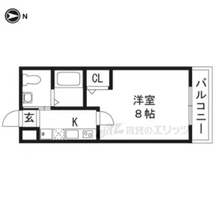 K’sメゾン御蔭【403号室】の間取り