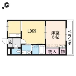 メープルタウン北野【1階】の間取り