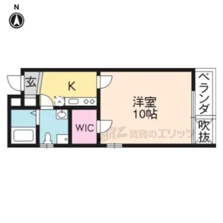グランコスモ御所【104号室】の間取り
