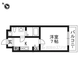 クレストコート二条城北【903号室】の間取り