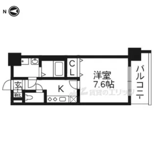 レジデンス京都ゲートシティ【306号室】の間取り