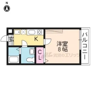 アークリード今出川大宮【202号室】の間取り