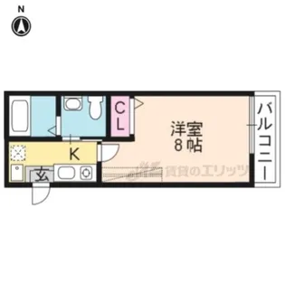 アークリード今出川大宮【303号室】の間取り