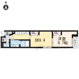 グランディオーズ桂【203号室】の間取り