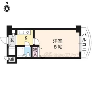 パラドール伏見【5階】の間取り