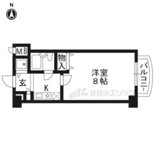 パラドール伏見【703号室】の間取り