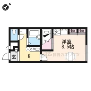 レオパレス比叡【105号室】の間取り