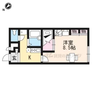 レオパレス比叡【202号室】の間取り