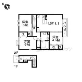 フローリッシュ瀬田A棟【2階】の間取り