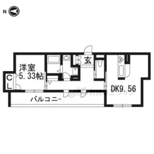 ラフォーレ壬生【202号室】の間取り