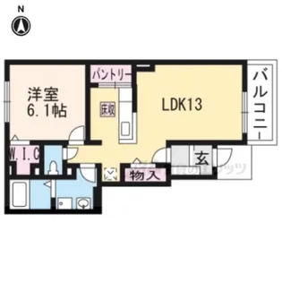 サンライズ・エイト【1階】の間取り