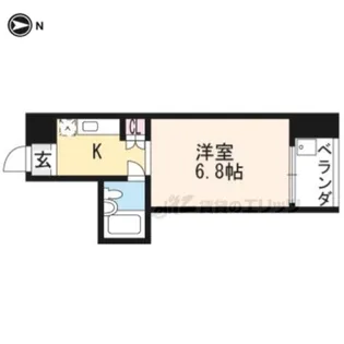 フラッツ一乗館【302号室】の間取り