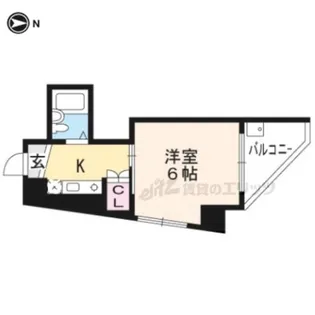 フラッツ一乗館【401号室】の間取り