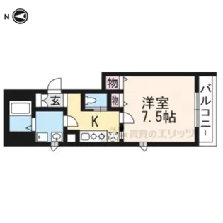 ルミエール和泉式部【301号室】の間取り