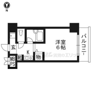 De’lead金閣寺道【6階】の間取り