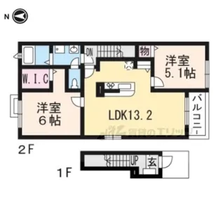 ビ・オーラ千【206号室】の間取り