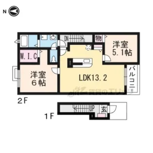 ビ・オーラ千【205号室】の間取り