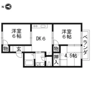 ヴィラ塚の木?号館【103号室】の間取り