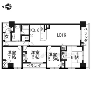 パデシオン四条壬生【2階】の間取り