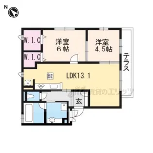 ラ・グラッツィア【1階】の間取り