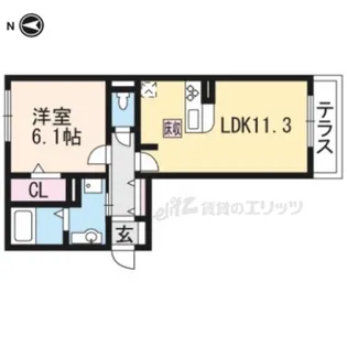 グランシャリオ二町A棟【3階】の間取り