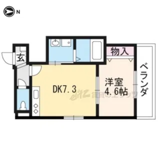 プランドール大将軍【303号室】の間取り