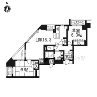 ジオ烏丸五条【501号室】の間取り