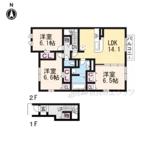 LA CHANCE【2階】の間取り
