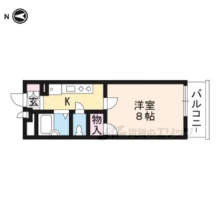 1Kの間取り画像