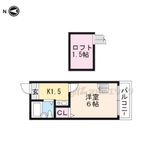 グローリーハイツ東福寺【103号室】の間取り