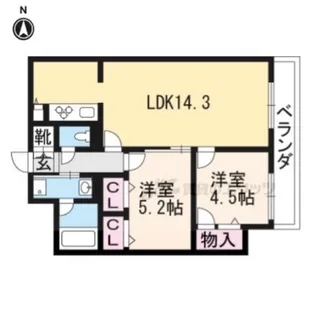 セントリヴィエ二条【613号室】の間取り