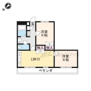 レオパレスリバーコート【109号室】の間取り