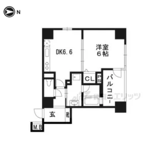 クリスタルグランツ西大路三条【4階】の間取り