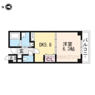 グランベール壱番館【1階】の間取り