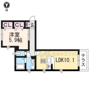 シャーメゾンOZAKI【203号室】の間取り