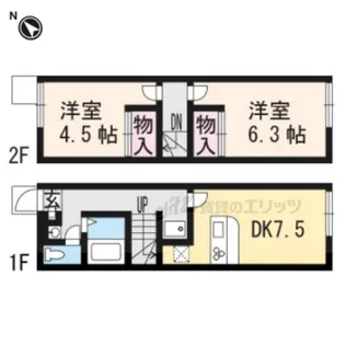 レオパレスヴィラパルク壱番館【1階】の間取り